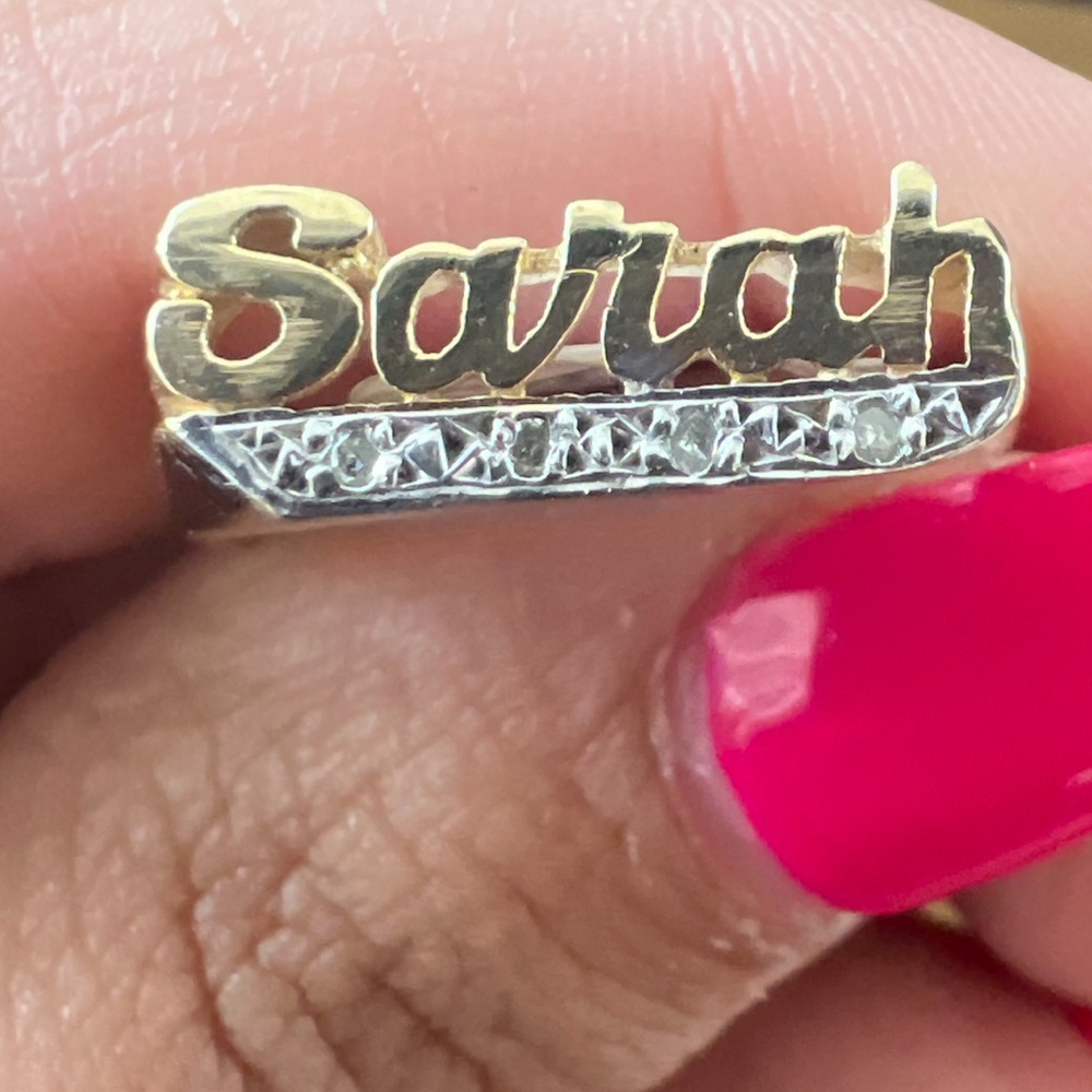 Gold and Silver Personalized Name Ring
